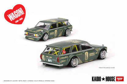 Mini GT 1/64 Kaido★House Datsun 510 Wagon Green
