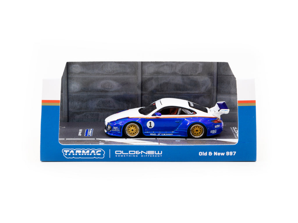 Tarmac Works 1/64 Old & New 997 Blue / White Decal included