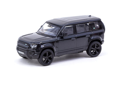 Tarmac Works 1/64 Land Rover Defender 110 Black Metallic