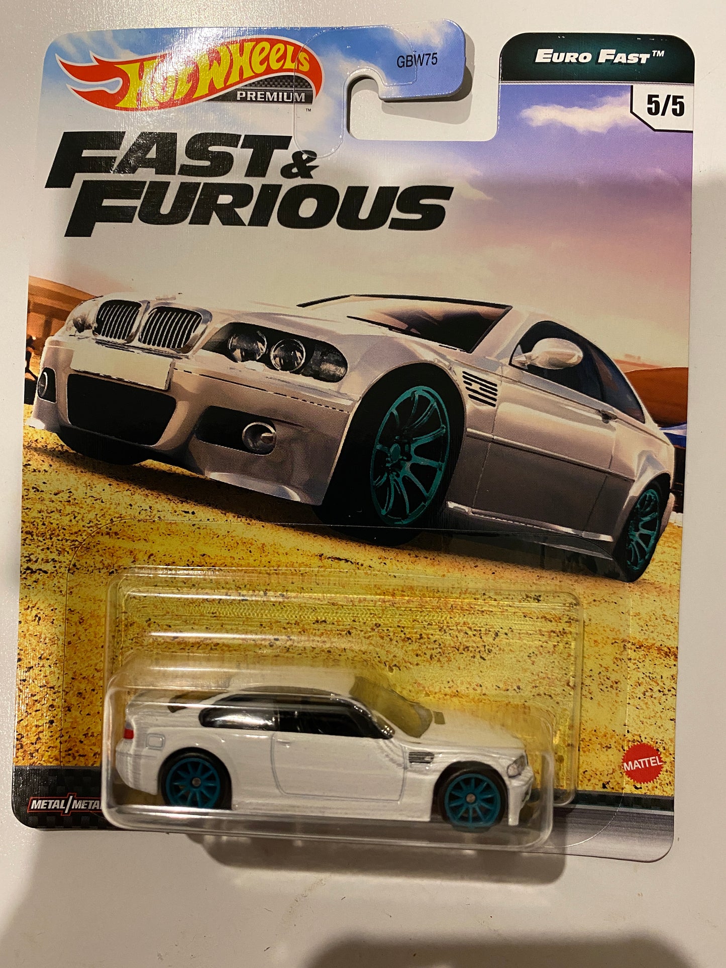 Hot Wheels  1/64 Fast and Furious Euro Fast "K " case  (set of 5)