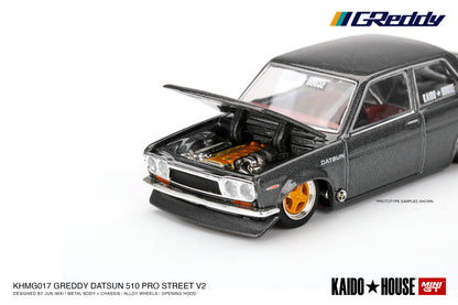 Mini GT 1:64 Kaido House Datsun 510 Pro Street GREDDY Grey