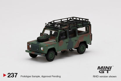 Mini GT 1:64 Hong Kong Exclusive Land Rover Defender 110 Military Camouflage (in Box  Packaging)