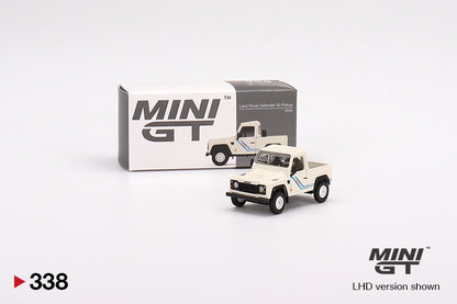 Mini GT 1:64 Mijo Land Rover Defender 90 Pickup White