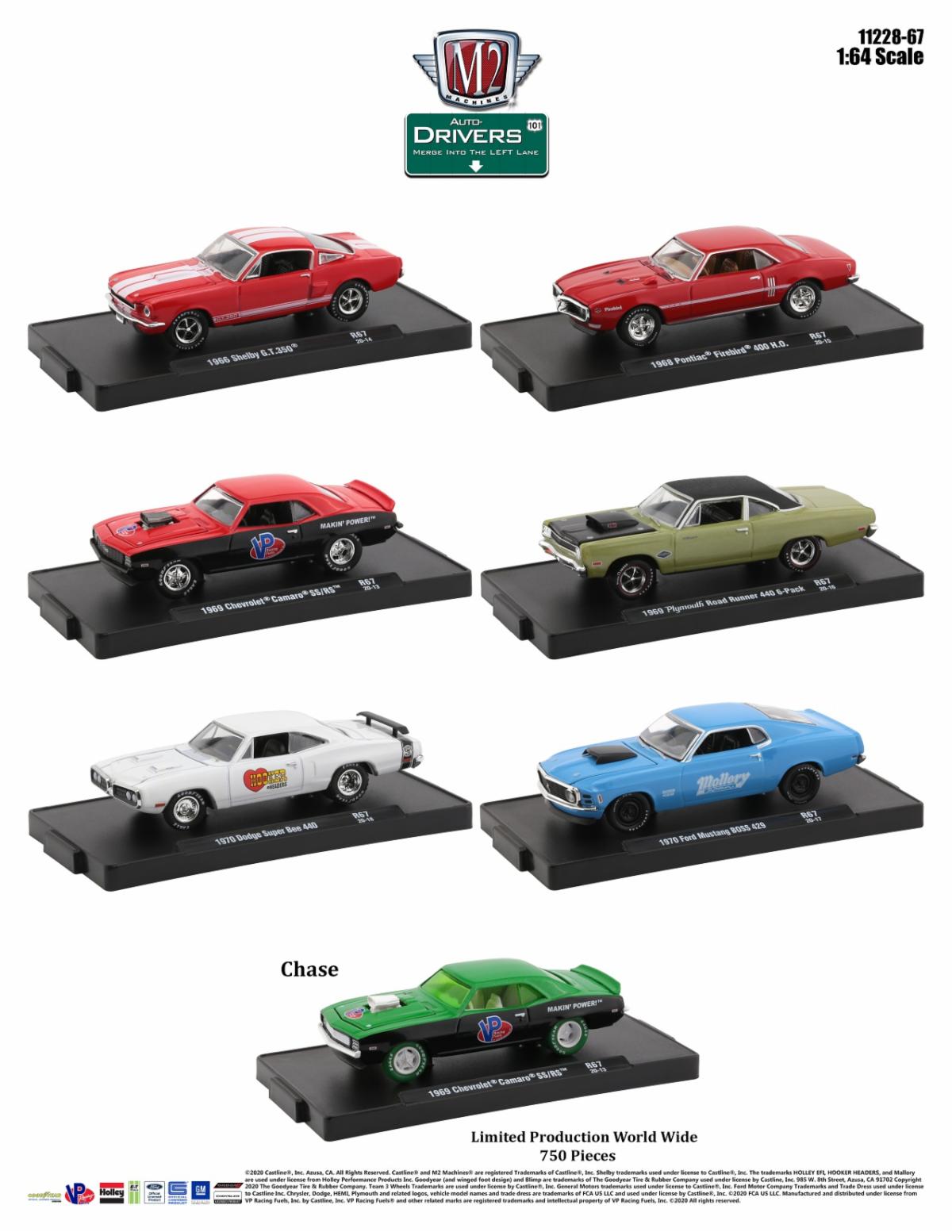 M2 Machines 1:64 Auto-Drivers Release 67 - 6 Style Assortment